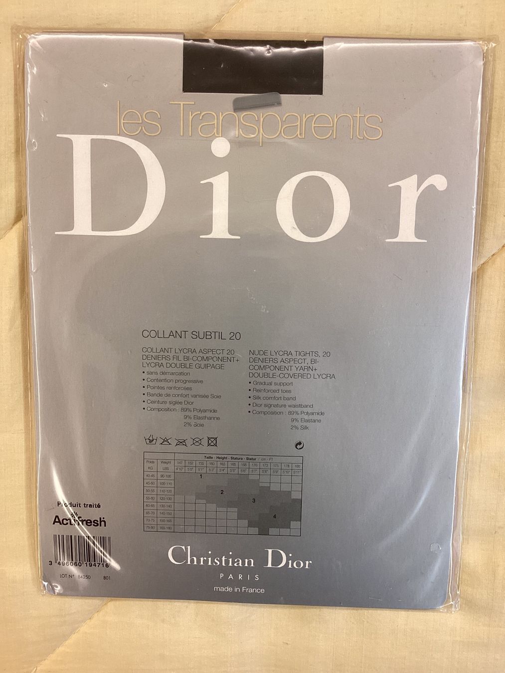 Dior Calze & Collant: Christian Dior Strumpfhosen noir – Nuovo e nell'imballaggio originale da Magadino venduto da sylvierosa 1
