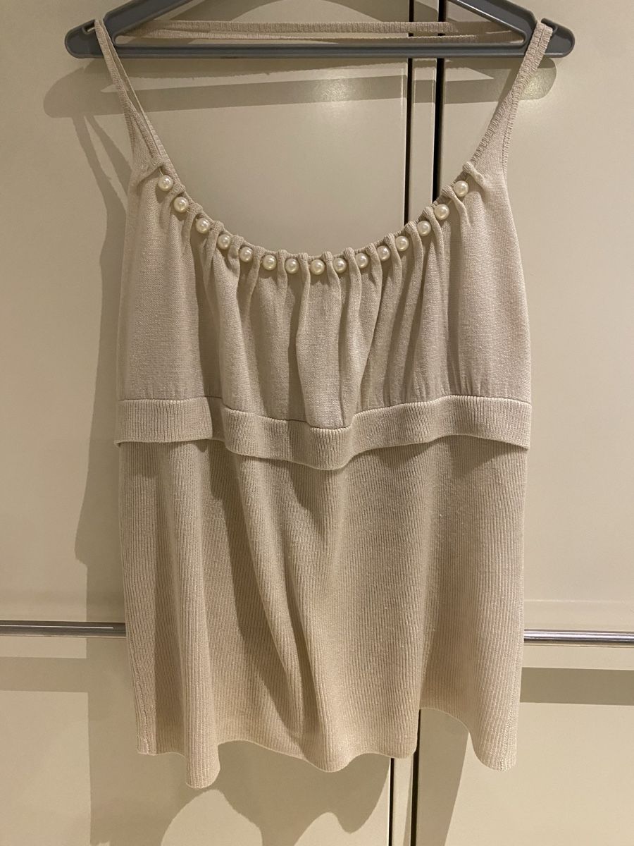 Kookai Tops: Kookai Trägertop mit Perlen Beige Gr. 38 – D'occasion à Rorschach par Lauraq12 3