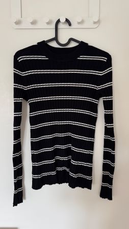 Damen Pullover H&M gestreift schwarz weiss Grösse S
