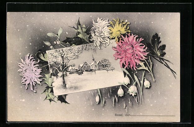 Cartoline postali: AK Basel, Ortsansicht, Blumen – Usato da Berlin venduto da bartko-reher