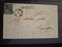 Strubel 23G a/Brief, Stabstempel Lotzwyl! selten! fehlerfrei