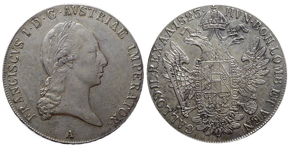 Tutti le monete: Taler 1823, Wien – Usato da Chiasso venduto da Novamarketing