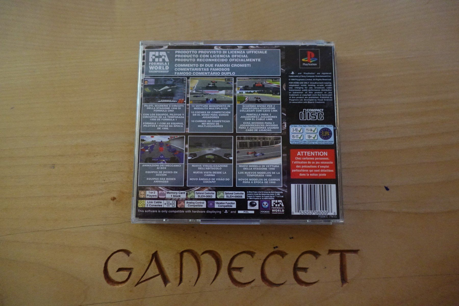 Sony Spiele: Formula 1 98 - italienisch – Defekt aus Steinach von Gamecet 3