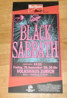 Orginal BLACK SABBATH Konzert Poster 1989 ZÜRICH