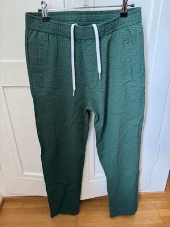 Arniko Pants Nigen Green Seersucker