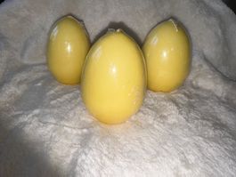Gelbe Ostereier Kerzen, 3 Stk. - Frühlingsdeko Ostern, Neu!