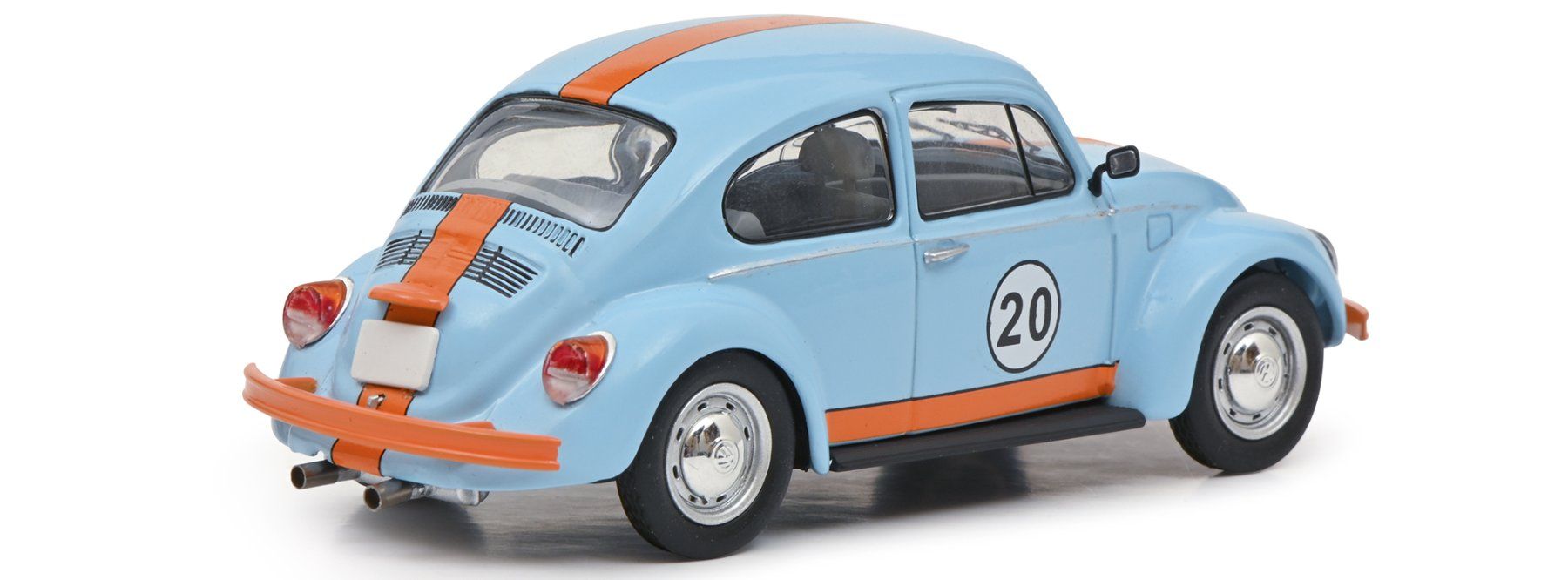 Volkswagen Modellini d'auto: VW Käfer 1200 #20 Gulf Design hellblau / orange / Decor – Nuovo e nell'imballaggio originale da Gerlafingen venduto da espero88 2