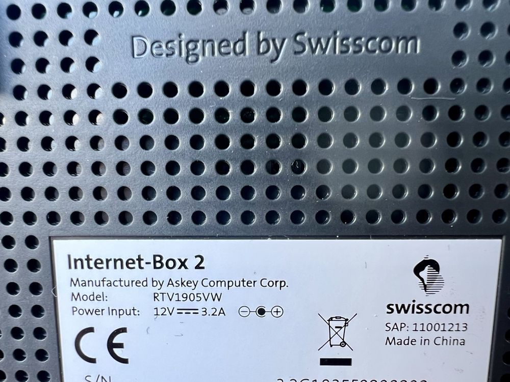 Swisscom Internet-Box 2 VDSL Router Modem Dual-WLAN 4x GLAN (Gebraucht ...