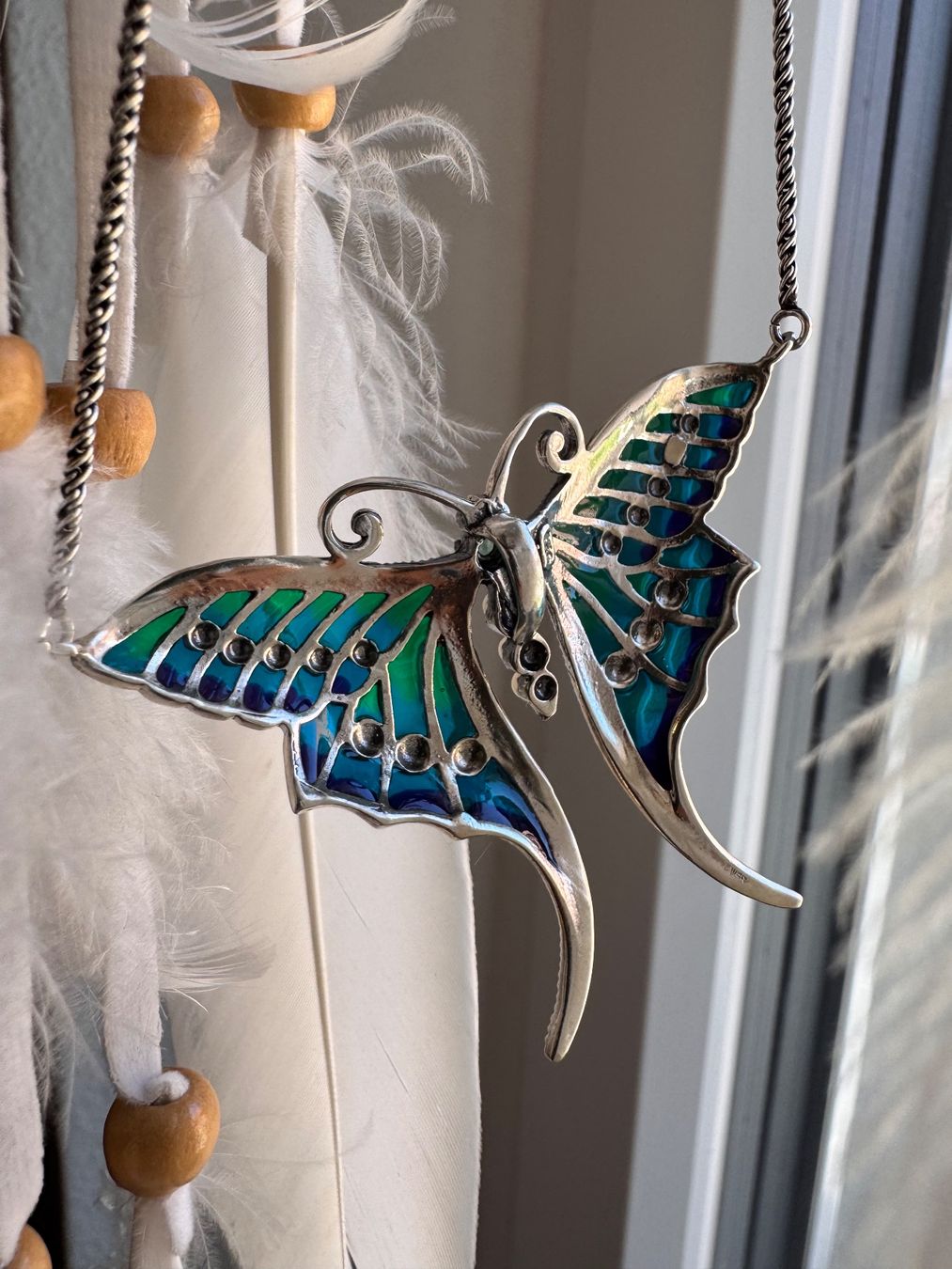 Catenine: Halskette Libelle 925 Sterling Silver mit Smaragd u Perlen – Nuovo (secondo la descrizione) da Zürich venduto da LIBELLA13 9