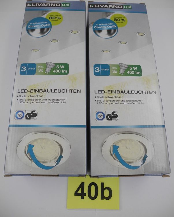 Livarno Lux 6 Stück LED-Einbauleuchten, Nr. 40b