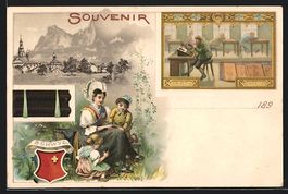Litho Schwyz, Kakao Suchard, Ortsansicht