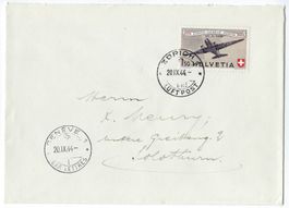 1944 Flug SF 44.1c Jubiläumsflug Zürich - Genf am 20.IX.44