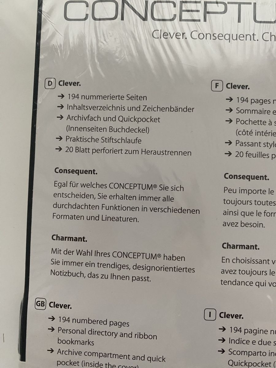 Blocchi: Conceptum Notizbuch A4 kariert, Softcover – Nuovo (secondo la descrizione) da Solothurn venduto da Lila_88 2