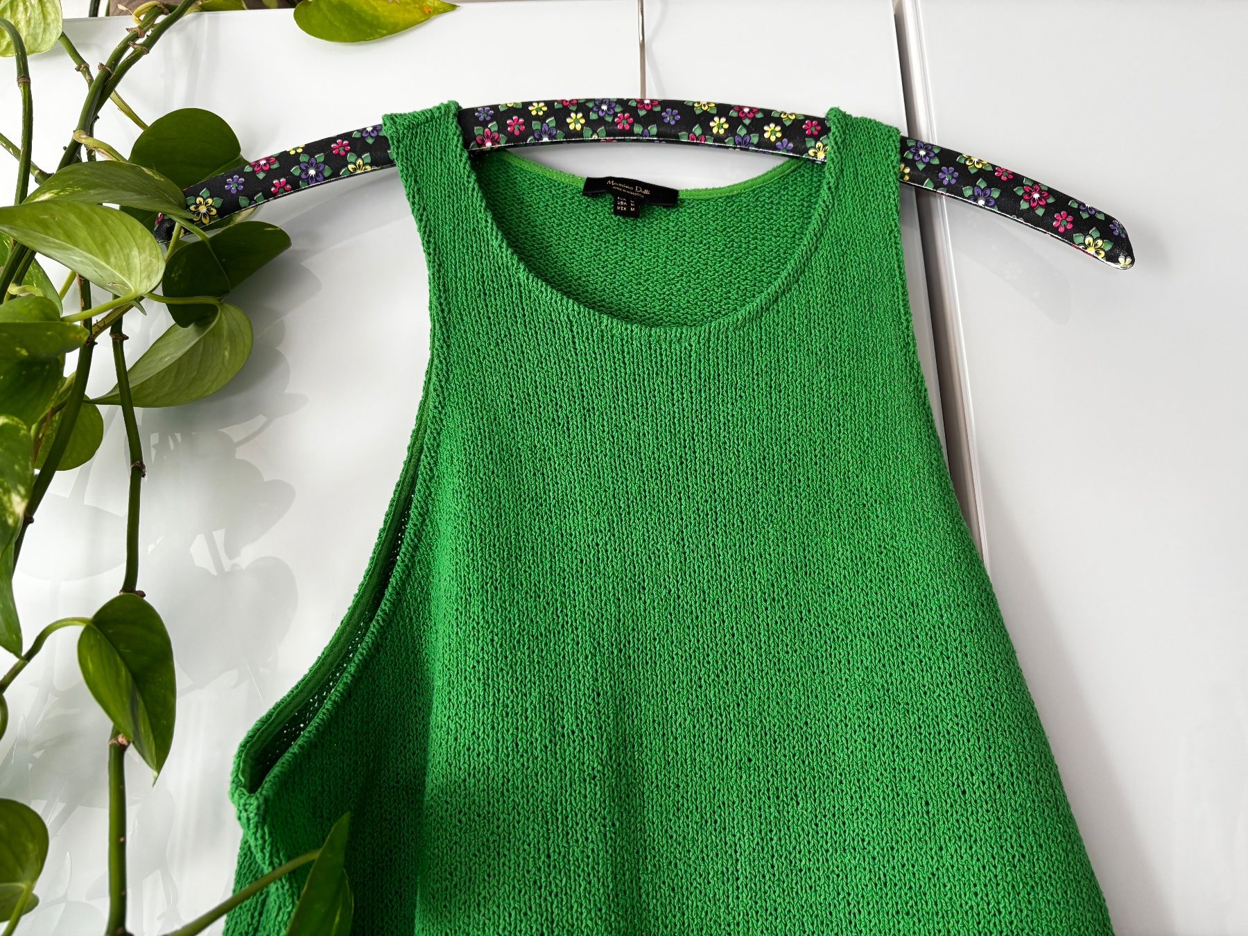 Massimo Dutti Top: MASSIMO DUTTI grünes Top aus Baumwollstrick Gr. M – Usato da Zürich venduto da missmodernage 1