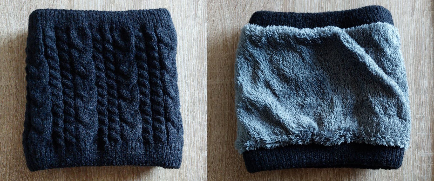 Foulard & Sciarpe: Warmer Strickschal Loop mit Fleecefutter, schwarz – Nuovo (secondo la descrizione) da Zollikofen venduto da Blackie