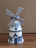 Porzellan Windmuehle blau weiss Delfts 11 cm Höhe
