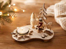 Handarbeit Weihnachten Teelicht Holzarbeit Germany