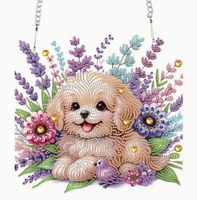 Diamond Painting Kristallanhänger Hund-Motiv-7-V-Aufh1124