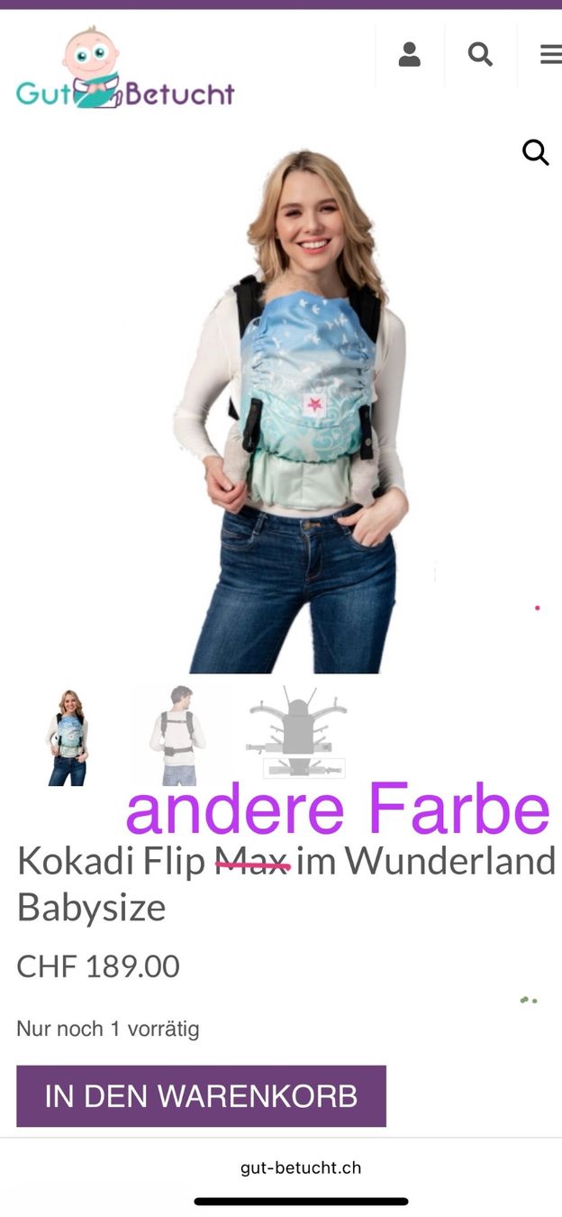 Kokadi Marsupi portabebè: Kokadi Flip Babysize Farbe: Eliz im Wunderland – Usato da Eggersriet venduto da yazzmeister1 4
