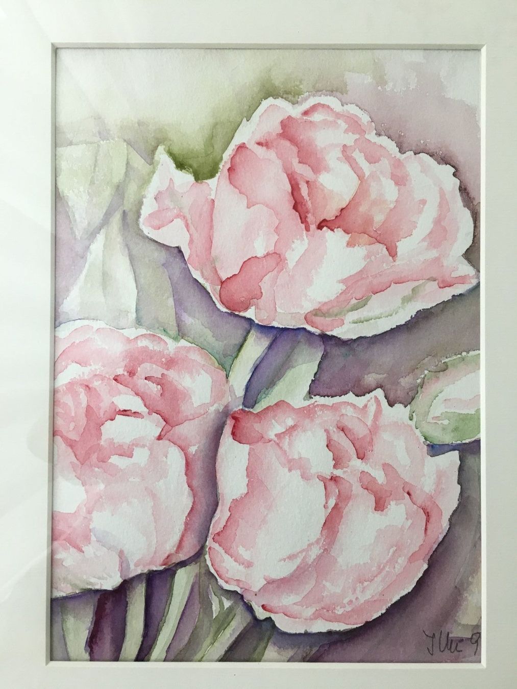 Dipinti: Gemälde Aquarell Blumen  unleserlich signiert – Usato da Subingen venduto da Etageren 1