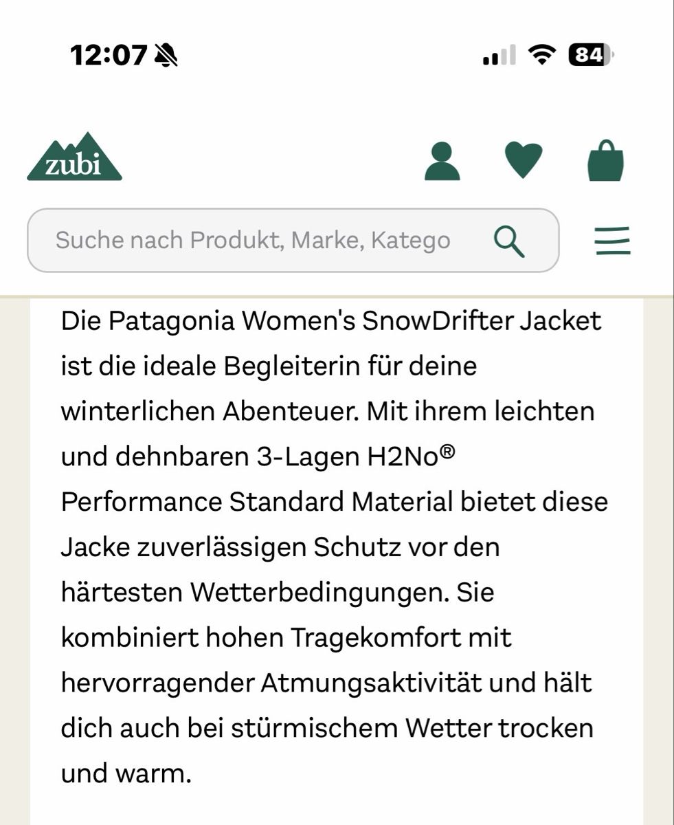 Patagonia Giacche: Patagonia Snowdrifter Gr. M – Usato da Ebikon venduto da sorbas79 4