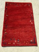 Gabbeh Indien 122x79cm Teppich handgeknüpft sauber