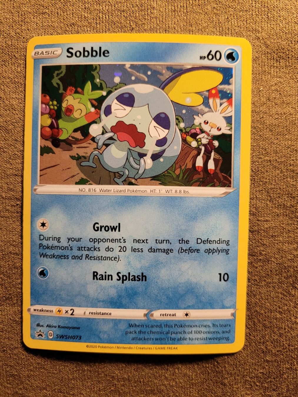 Pokémon Carte collezionabili: Sobble SWSH073 (EN) Holo – Usato da Grindelwald venduto da lego9