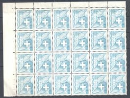 🇨🇭Probedruck 1956 * Block of 24 dummy stamps * blue *