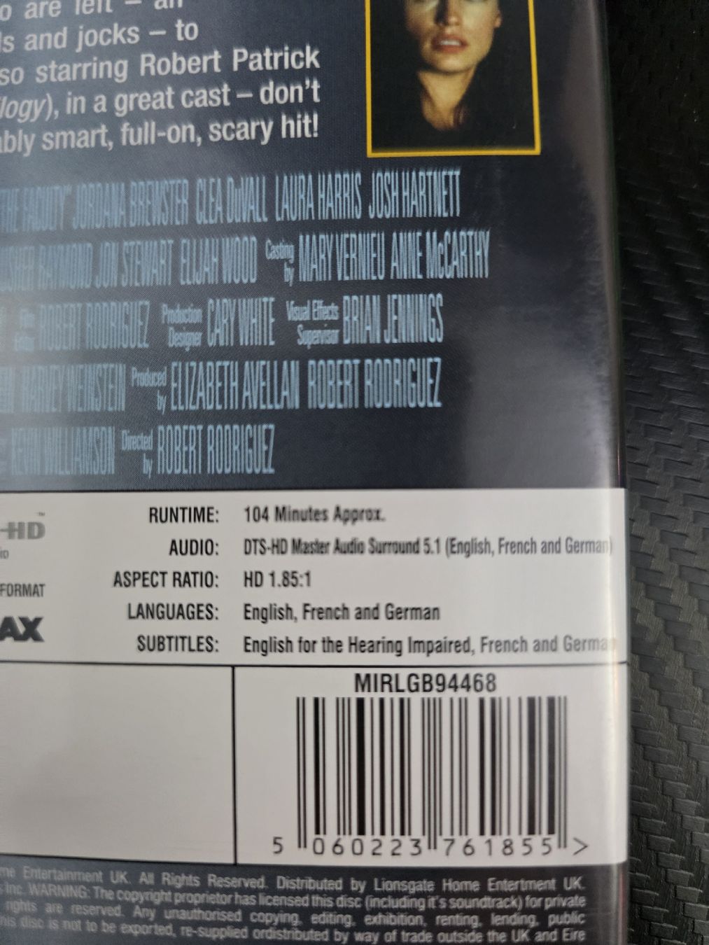 Tutti i DVDs: The Faculty BluRay (Deutscher Ton) – Usato da Birmensdorf ZH venduto da Remubi 2