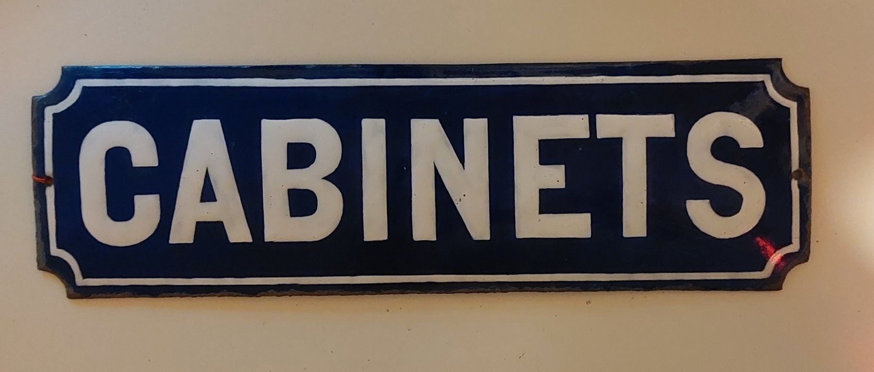 SBB/CFF/FFS Insegne: Emailschild CABINETS plaque émaillée – Usato da Schenkon venduto da TG10