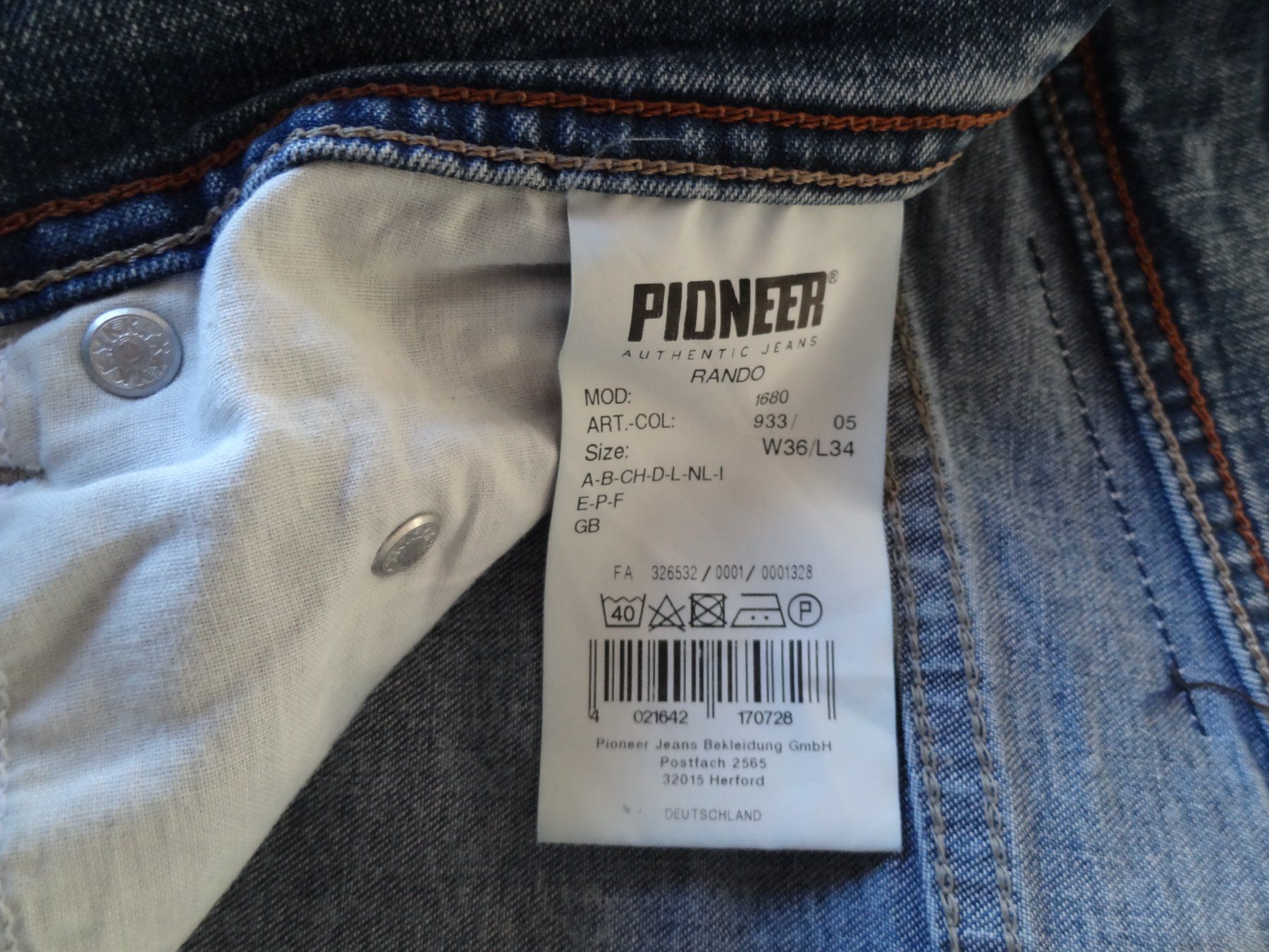 Pioneer Jeans: Herren Jeans Pioneer – Nuovo (secondo la descrizione) da Neunkirch venduto da reca90 4