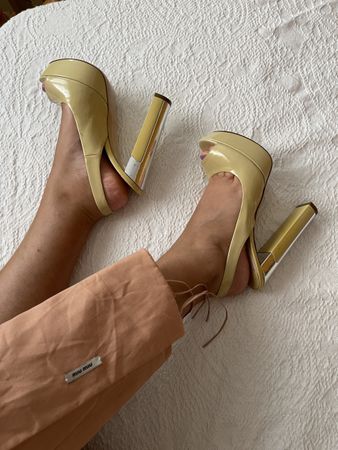 Miu Miu By Miuccia Prada ivory high heels 38.5
