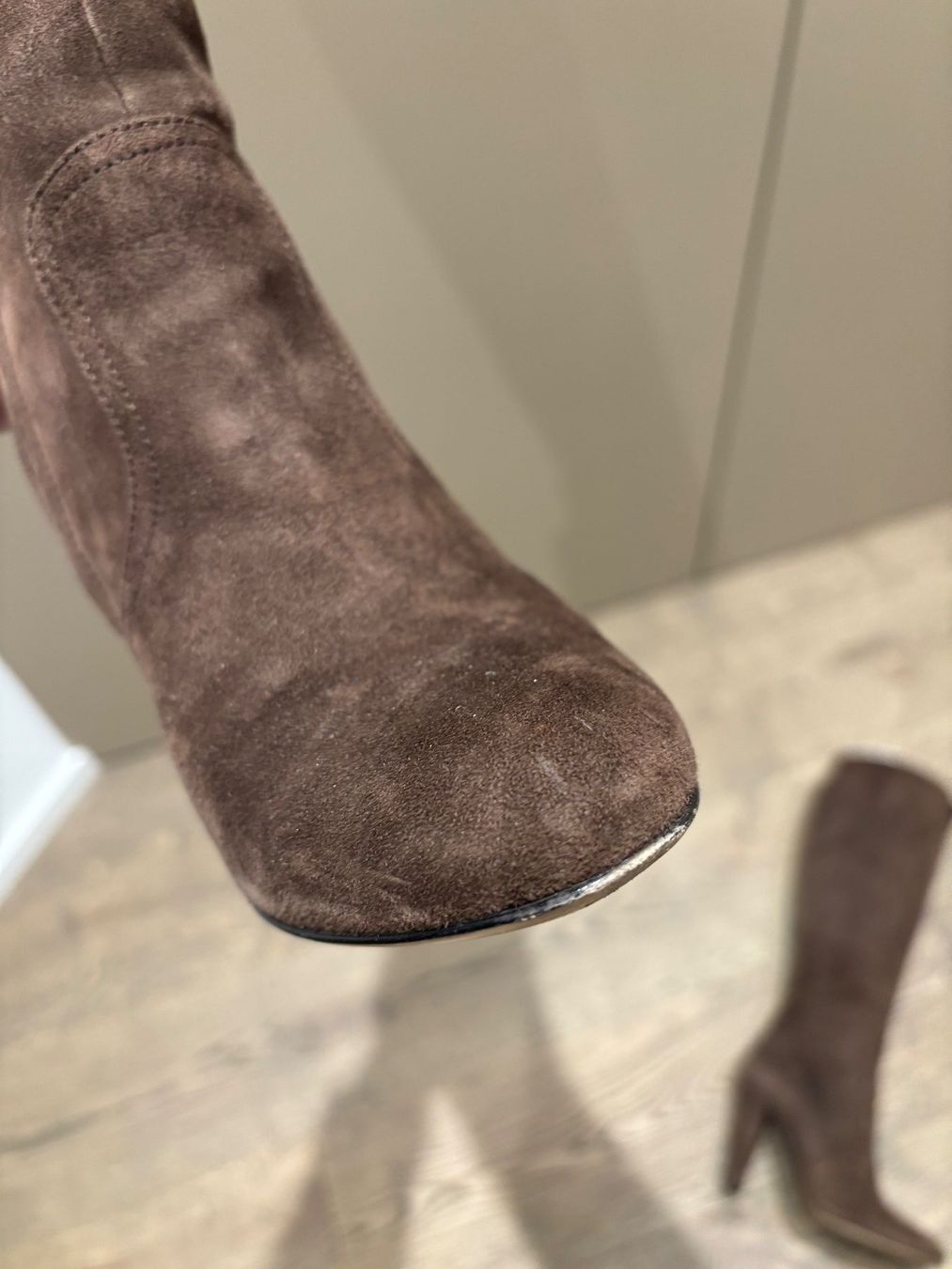 Bally Scarpe da donna: Bottes Bally en daim chocolat – Usato da Wollerau venduto da Dolder23 2