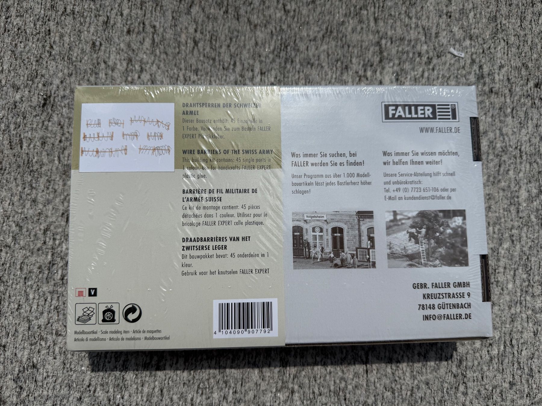 Faller Modellini di ferrovie: Faller H0 190779 Schweizer Armee Drahtsperren SWISS – Nuovo e nell'imballaggio originale da Chiasso venduto da Carrara-Modellismo 1