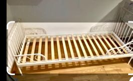 Ikea Metall Kinderbett weiss, mit Lattenrost