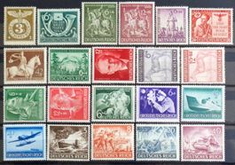 DEUTSCHES REICH: Ein Lot Postfrischer ** aus 1941–1944