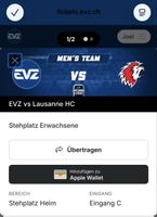 2 Tickets EVZ gegen Lausanne HC Stehplatz Erwachsene