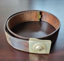 Militär Rotes Kreuz DRK Lederriemen Koppelschloss bis 1934