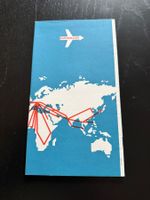 Swissair Routenkarte, vintage Zustand, Sammlerstück!