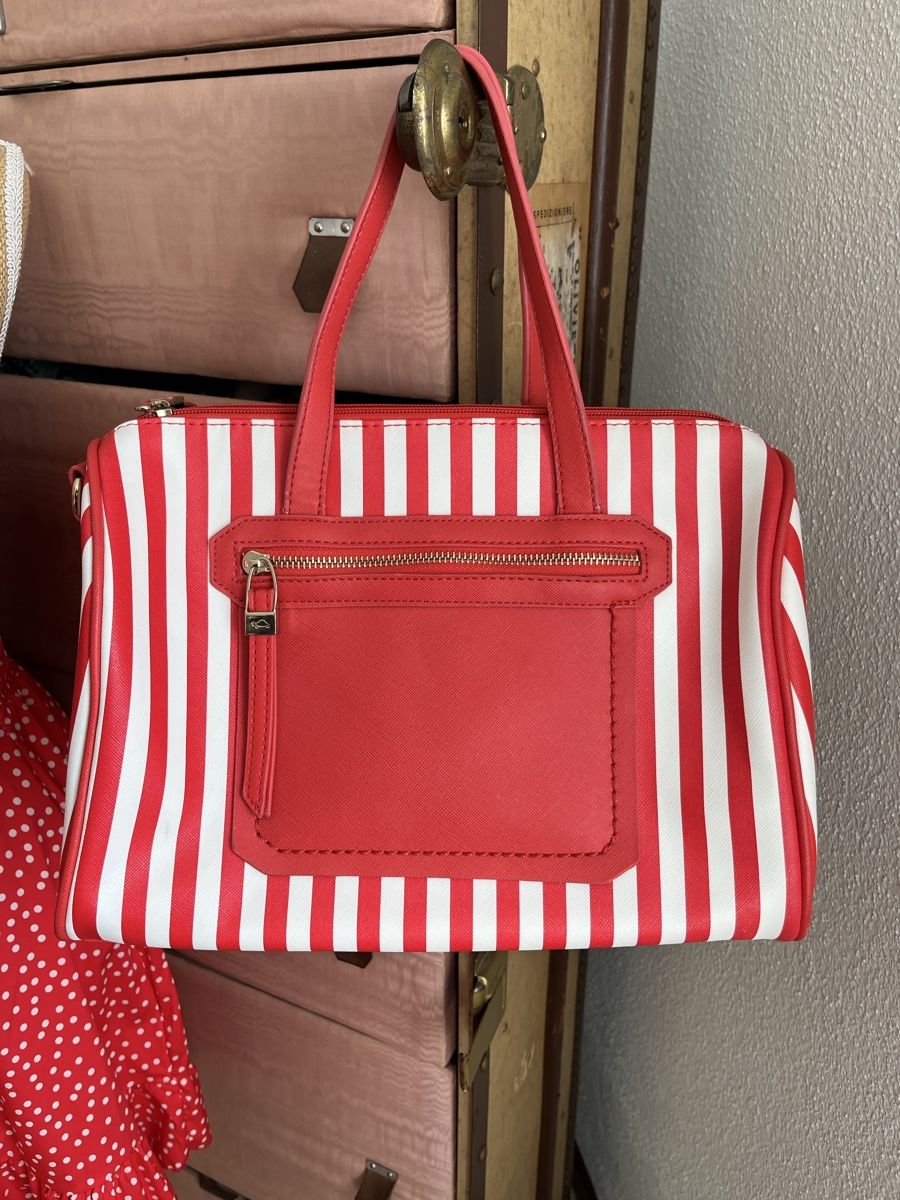 Borse da donna: Borsa Carpisa a righe rosse e bianche – Nuovo (secondo la descrizione) da Novaggio venduto da Sabi-Pearl
