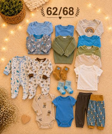 Babykleidung Set 62/68 gelb