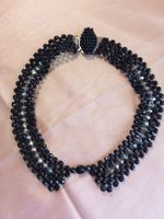 Raffinierter Vintage Perlen Kragen Kette Collier 60er Jahre