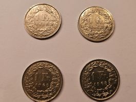 1 Franken 1968 B, 4 Stk.