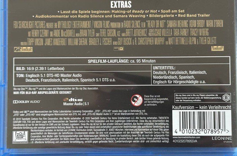Tutti i DVDs: Ready or Not 1 und 2 – Usato da Beringen venduto da Mantafisch1 4