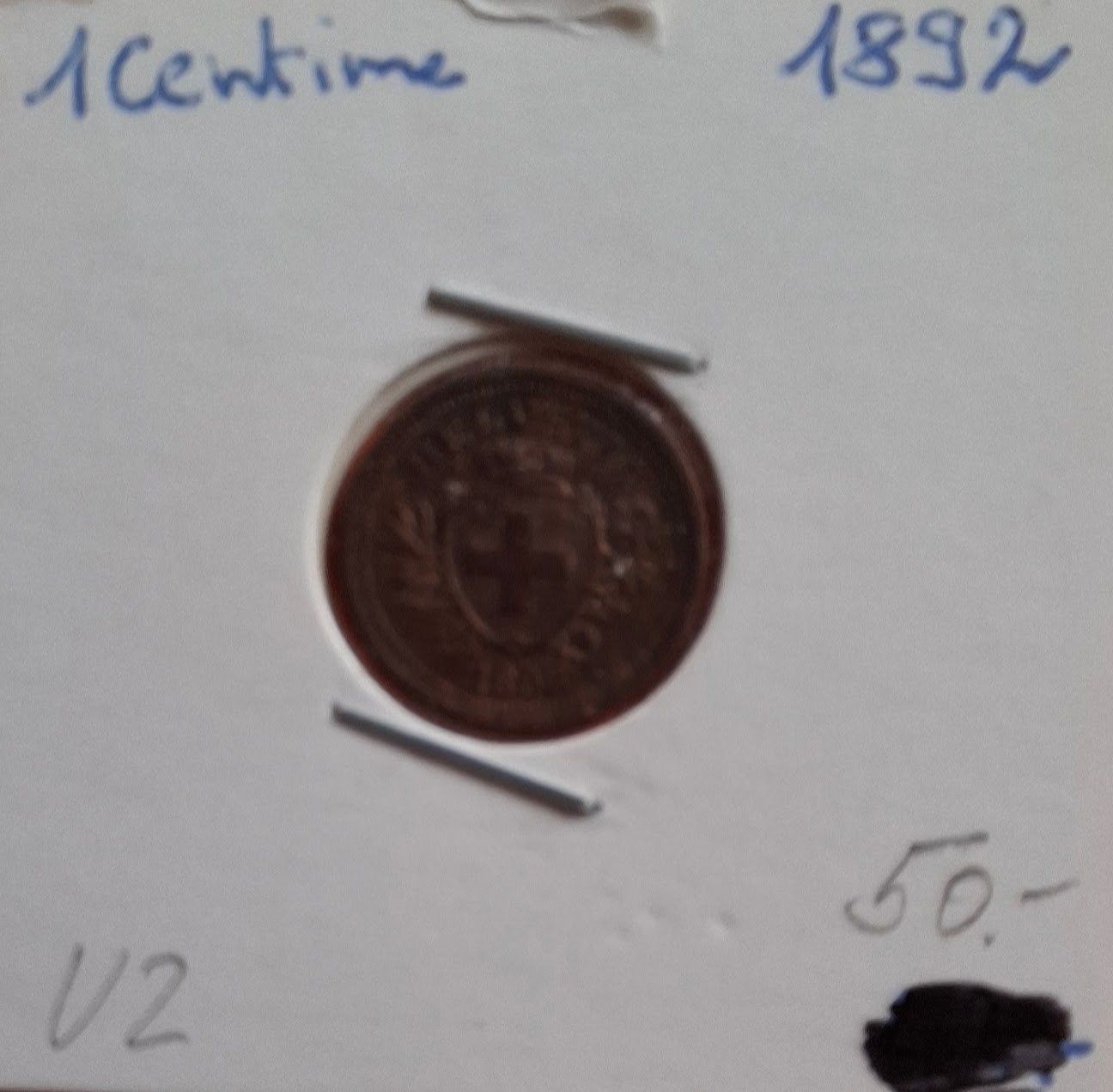 Tutti le monete: CHF 0.01 1892 Schweiz VZ – Usato da Fribourg venduto da Kiki020