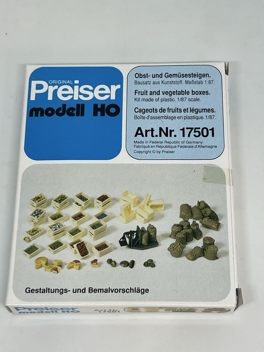 Preiser Modelleisenbahnen: H0 Preiser Obst- und Gemüsesteigen – Neu (gemäss Beschreibung) aus Dietlikon von Raffels