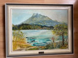 Altes Gemälde Pilatus Luzern (25/278)
