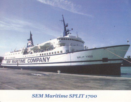 Cartoline postali: Split 1700, SEM Maritime Co. – Usato da Zuerich venduto da OceanLinerPostcards