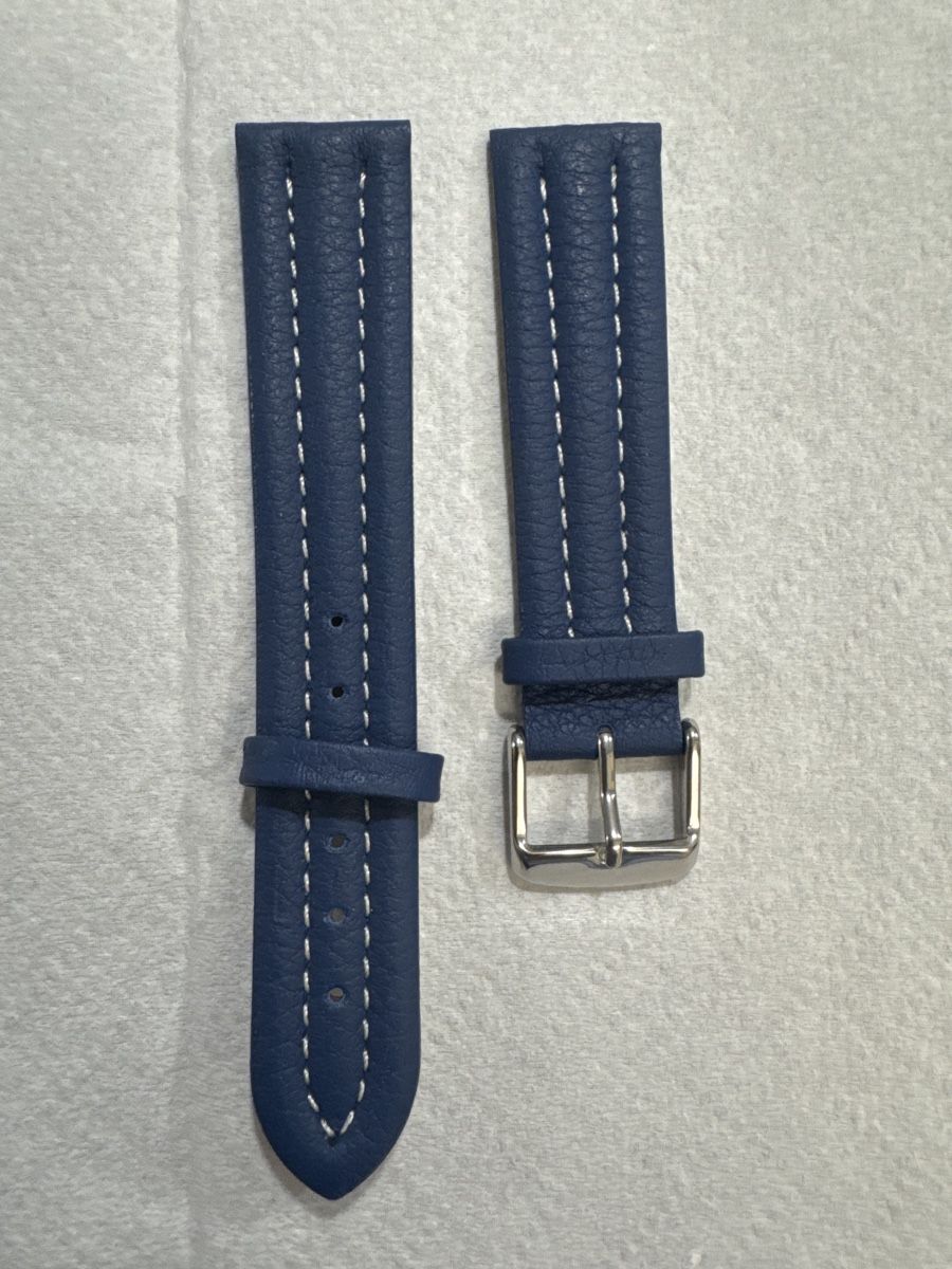 Armbänder & -reifen: Stylish Blue Leather Watch Strap - 20mm - New! – Neu und originalverpackt aus Zürich von 613_g8jy