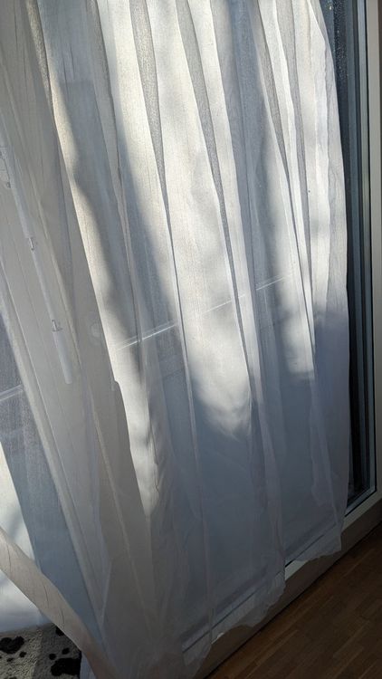 Helle, Luftige Vorhänge, Weiss, Sommer-leicht, Inkl Gleiter. (Neu